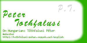 peter tothfalusi business card